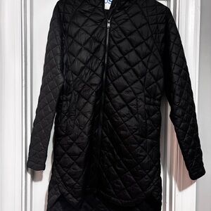 Athleta Black Quilted Puffer Jacket